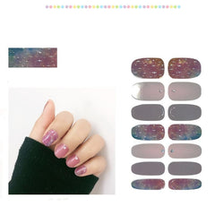 5 Sheets Full Wrap Nail Polish Stickers Self Adhesive Nail Decal Strips