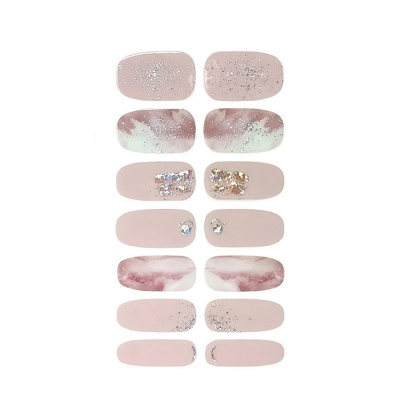 5 Sheets Full Wrap Nail Polish Stickers Self Adhesive Nail Decal Strips