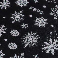 Glitter Snowflake Xmas Nail Art Sticker Set