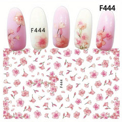 3D Floral Nail Art Stickers Plum Blossom Sunflower and Flower Sliders