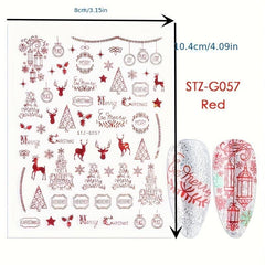 Christmas Nail Art Stickers Decals Snowflake Winter Xmas Nail Decoration