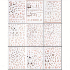 Christmas Nail Art Stickers Decals Snowflake Winter Xmas Nail Decoration