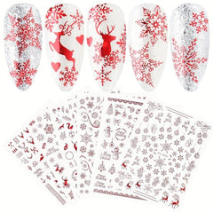 Christmas Nail Art Stickers Decals Snowflake Winter Xmas Nail Decoration