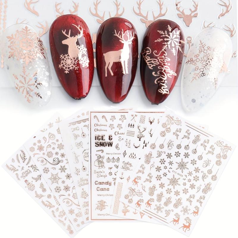 Christmas Nail Art Stickers Decals Snowflake Winter Xmas Nail Decoration