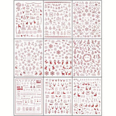 Christmas Nail Art Stickers Decals Snowflake Winter Xmas Nail Decoration