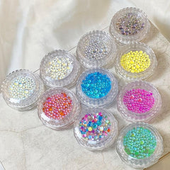 Mermaid Bubble Bead Nail Art Decoration Mixed Size Manicure Charms