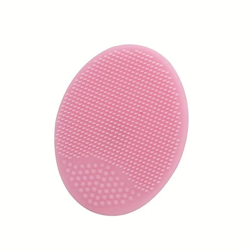 2pcs Silicone Face Cleansing Brush Handheld Scrubber For Massage Pore Cleansing
