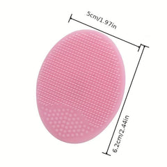 2pcs Silicone Face Cleansing Brush Handheld Scrubber For Massage Pore Cleansing