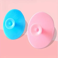 2pcs Silicone Face Cleansing Brush Handheld Scrubber For Massage Pore Cleansing