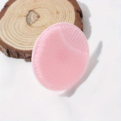 2pcs Silicone Face Cleansing Brush Handheld Scrubber For Massage Pore Cleansing