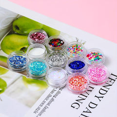 36 Boxes Nail Glitter Sequins Sets - Nail Art Decorations