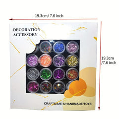 36 Boxes Nail Glitter Sequins Sets - Nail Art Decorations