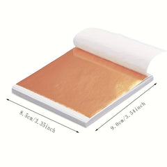 100 Decorative Copper Foil Sheets for Craft Gilding Art Decoration