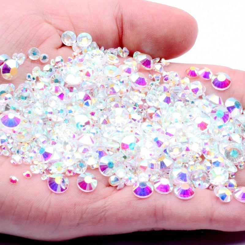 1000Pcs 3D Glass Nail Stones Crystal AB Rhinestones