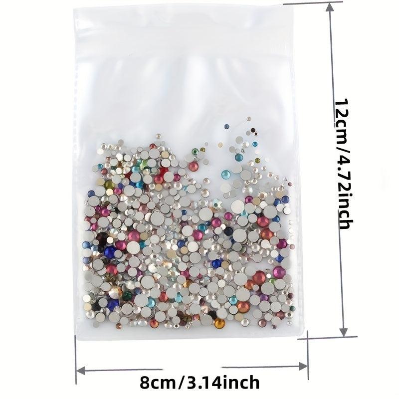 1000Pcs 3D Glass Nail Stones Crystal AB Rhinestones