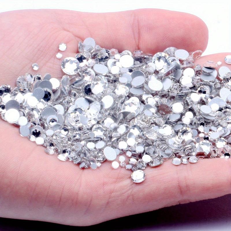 1000Pcs 3D Glass Nail Stones Crystal AB Rhinestones