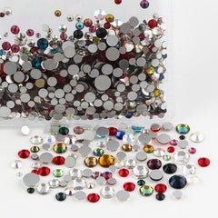 1000Pcs 3D Glass Nail Stones Crystal AB Rhinestones