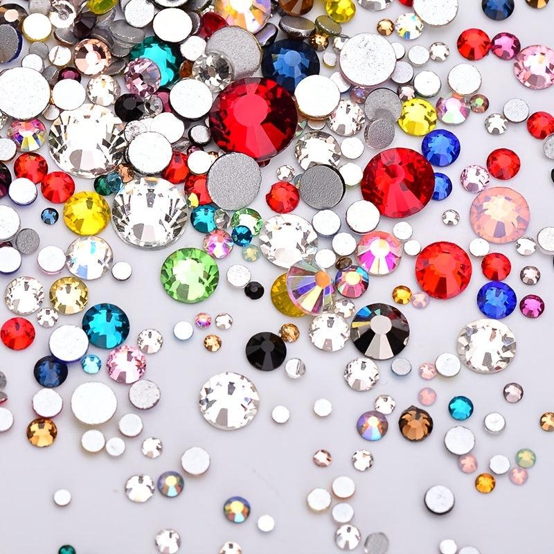 1000Pcs 3D Glass Nail Stones Crystal AB Rhinestones