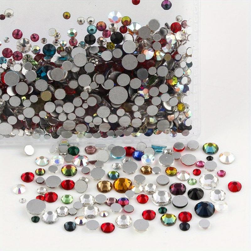 1000Pcs 3D Glass Nail Stones Crystal AB Rhinestones