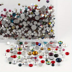 1000Pcs 3D Glass Nail Stones Crystal AB Rhinestones