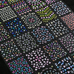 30pcs 3D Floral Nail Art Stickers Mix for Manicure and Decoration