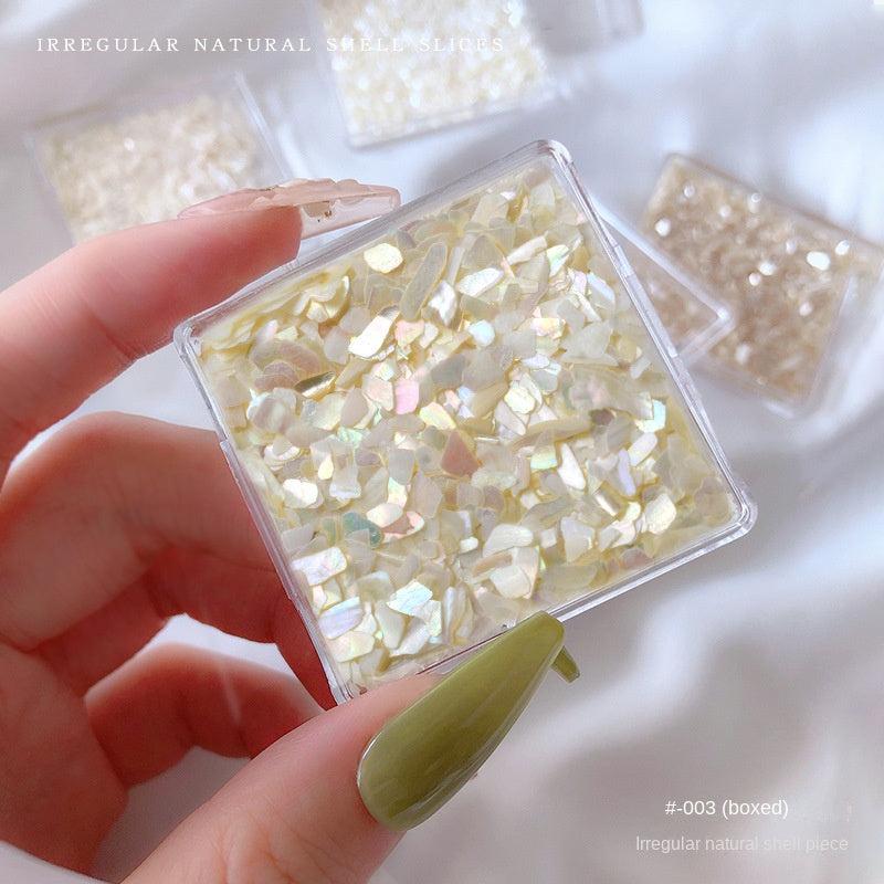 3D Shell Nail Art Decals: Sparkling Sequins & Flakes