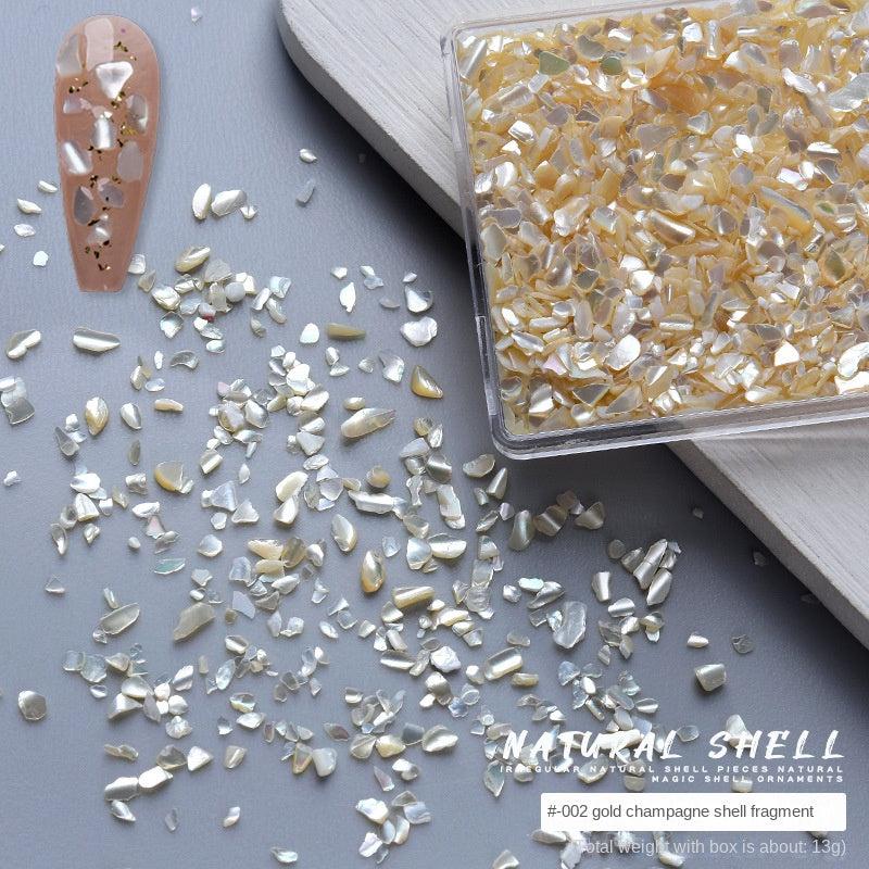 3D Shell Nail Art Decals: Sparkling Sequins & Flakes