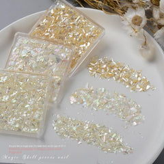 3D Shell Nail Art Decals: Sparkling Sequins & Flakes