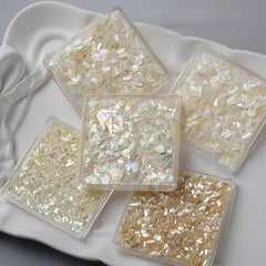 3D Shell Nail Art Decals: Sparkling Sequins & Flakes