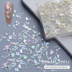 3D Shell Nail Art Decals: Sparkling Sequins & Flakes