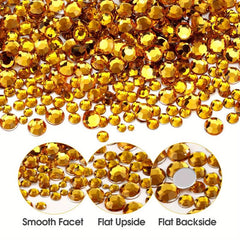 100Pcs Colorful Flat Back Crystal Rhinestones Nail Art Decorations