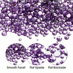 100Pcs Colorful Flat Back Crystal Rhinestones Nail Art Decorations