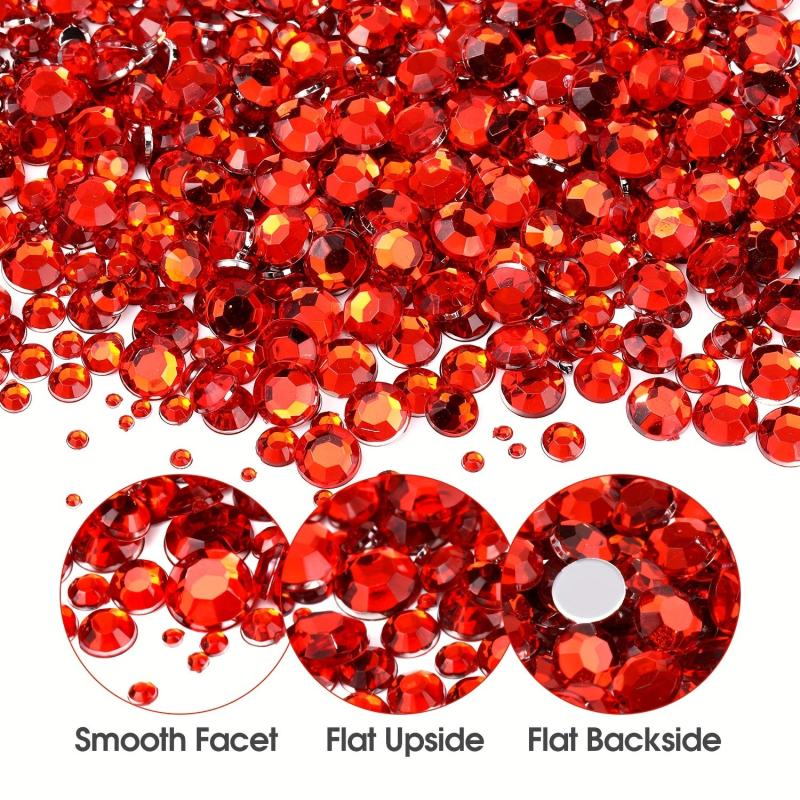100Pcs Colorful Flat Back Crystal Rhinestones Nail Art Decorations