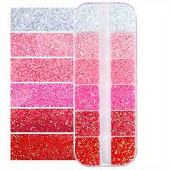 Resin Rhinestones 12 Grid Round Crystal Nail Jewels 3000pcs