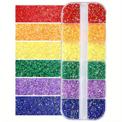 Resin Rhinestones 12 Grid Round Crystal Nail Jewels 3000pcs