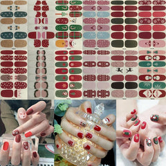 Christmas Series Self Adhesive Full Cover Nail Art Stickers 12 Choices