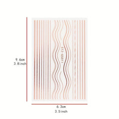 French Line Nail Art Stickers Self Adhesive Nail Decals