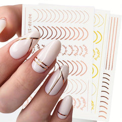 French Line Nail Art Stickers Self Adhesive Nail Decals