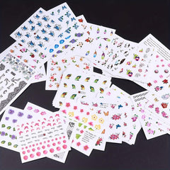 Water Transfer Nail Art Decals Butterfly Flower Designs DIY Beauty Tool Decor