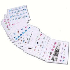 Water Transfer Nail Art Decals Butterfly Flower Designs DIY Beauty Tool Decor