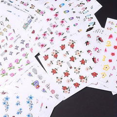 Water Transfer Nail Art Decals Butterfly Flower Designs DIY Beauty Tool Decor