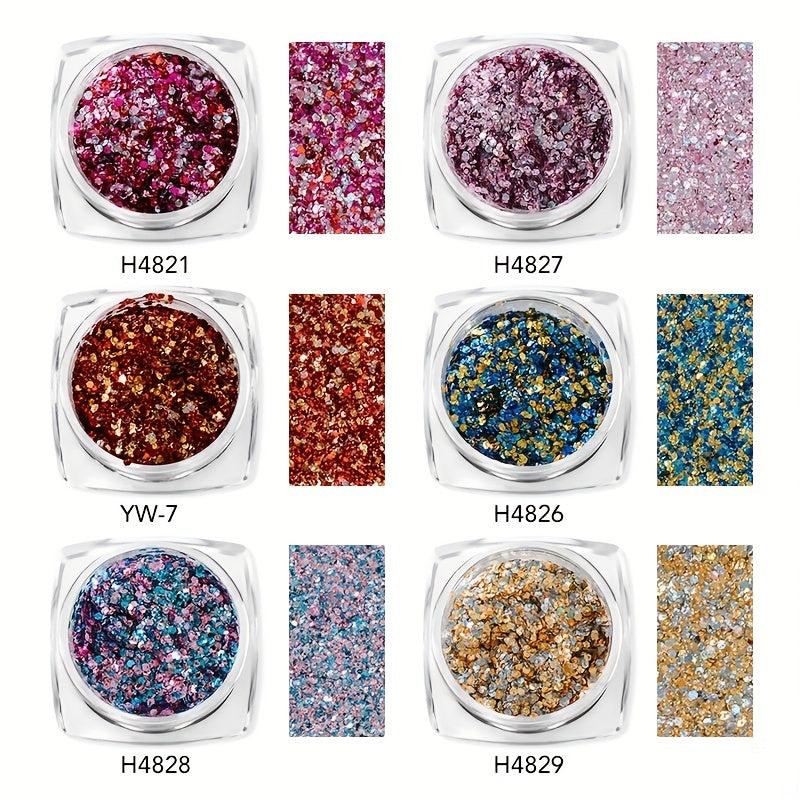 Holographic Chunky Glitter Sequins for Makeup Face Body Eye Hair