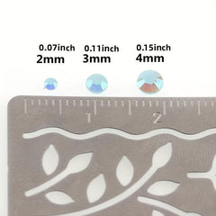 Crystal Flat Back Nail Rhinestone 3D Flat Bottom Mixed Size Dazzling Diamonds