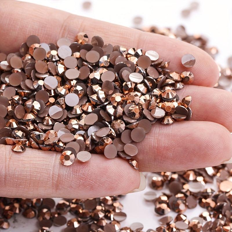 Crystal Flat Back Nail Rhinestone 3D Flat Bottom Mixed Size Dazzling Diamonds