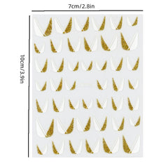 French Tips 3D Glitter Nail Stickers Silvery Sliders Decals for Manicure