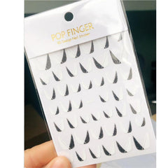 French Tips 3D Glitter Nail Stickers Silvery Sliders Decals for Manicure