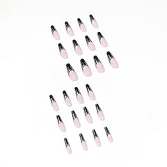 French Press On Nails with Tip and Flame Design