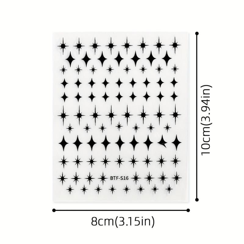 Golden Star Nail Art Stickers Self Adhesive And Decals