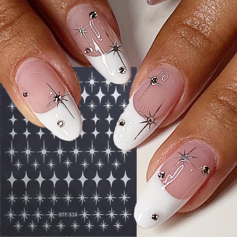 Golden Star Nail Art Stickers Self Adhesive And Decals