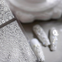 5D Holo Lace Art Nail Stickers Self Adhesive Decals for Resin Nails